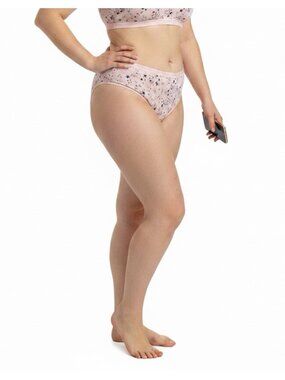 New Lane Bryant Cacique Cotton Thong Panty Pink Navy Stars 18/20 Plus Size